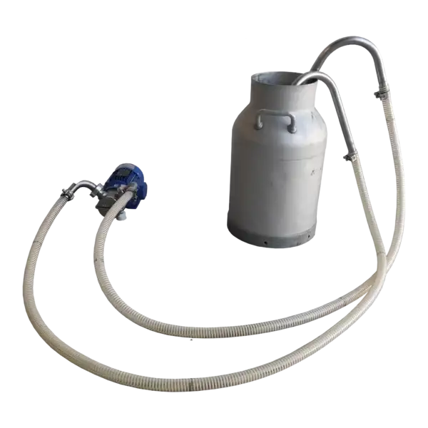 Milchpumpe mit Schlauch und Einlaufbogen